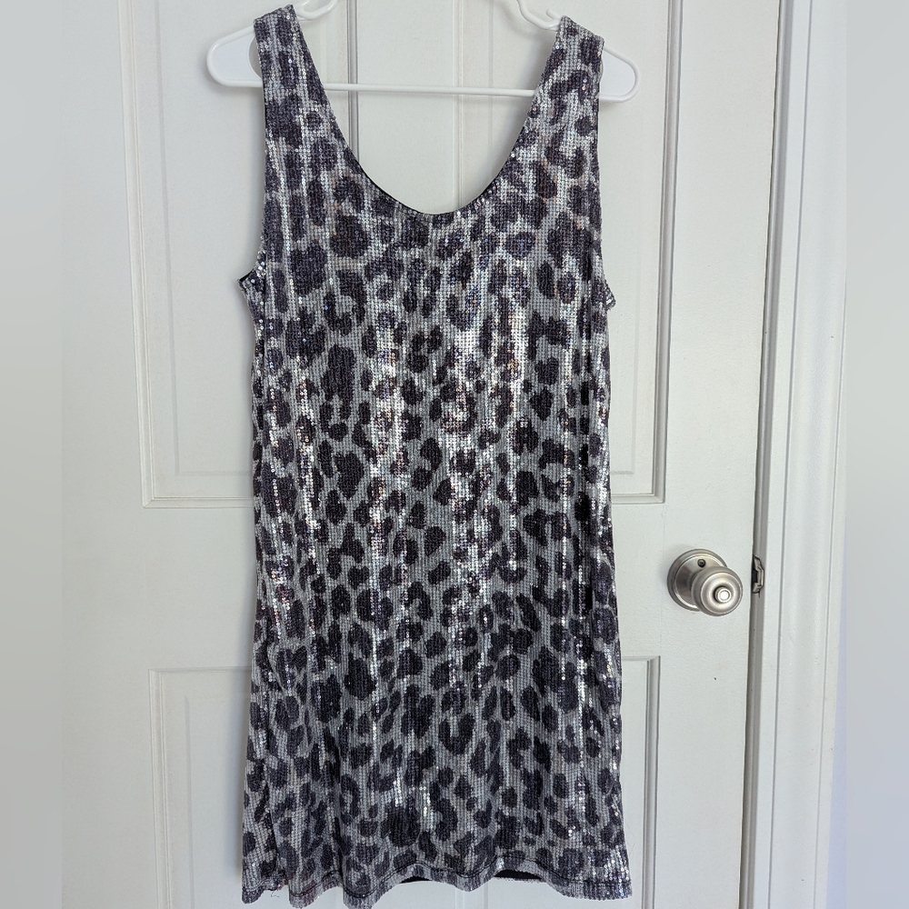 Ecko Unlimited Purple and Silver Sequin Dress Size Extra Large